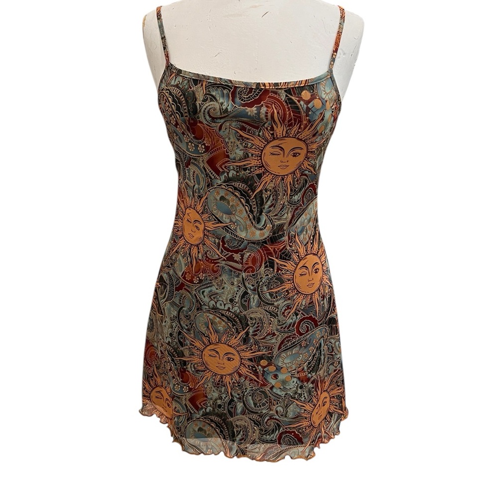 Sun and Moon Patterned Dress